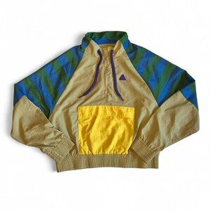 Melody Ehsani Color Block Half Zip Athletic Streetwear Windbreaker Jacket